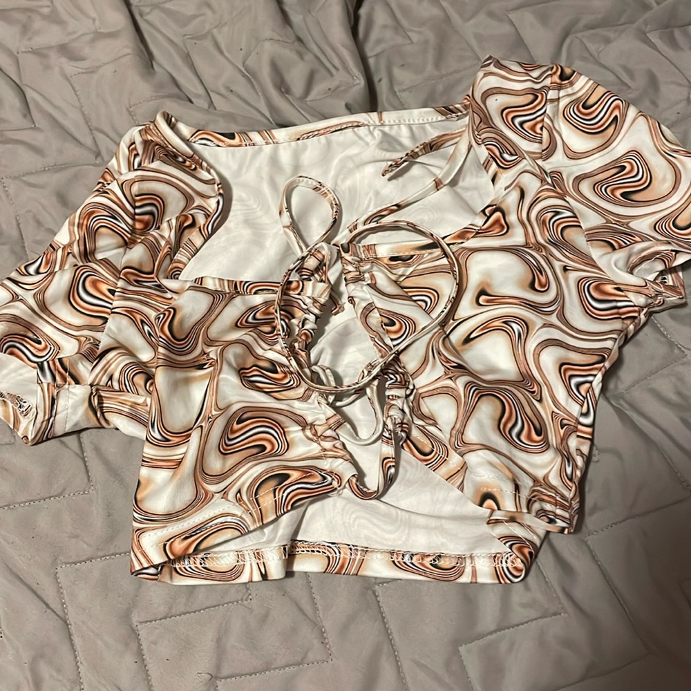 Pretty brown crop top